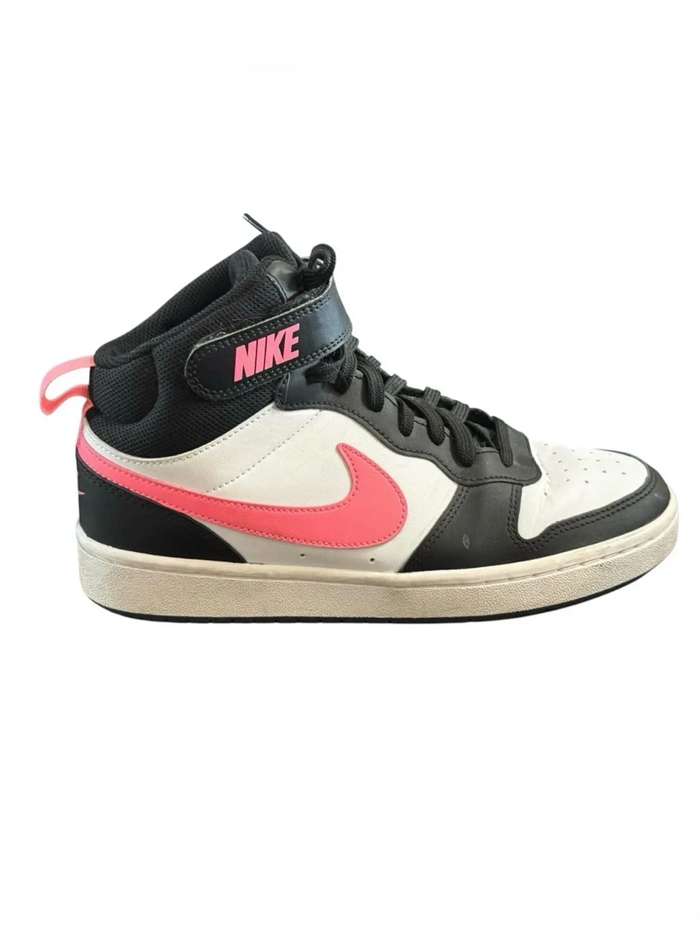 Nike Kids' Court Borough Mid 2 Pink Black White Size 7Y Youth